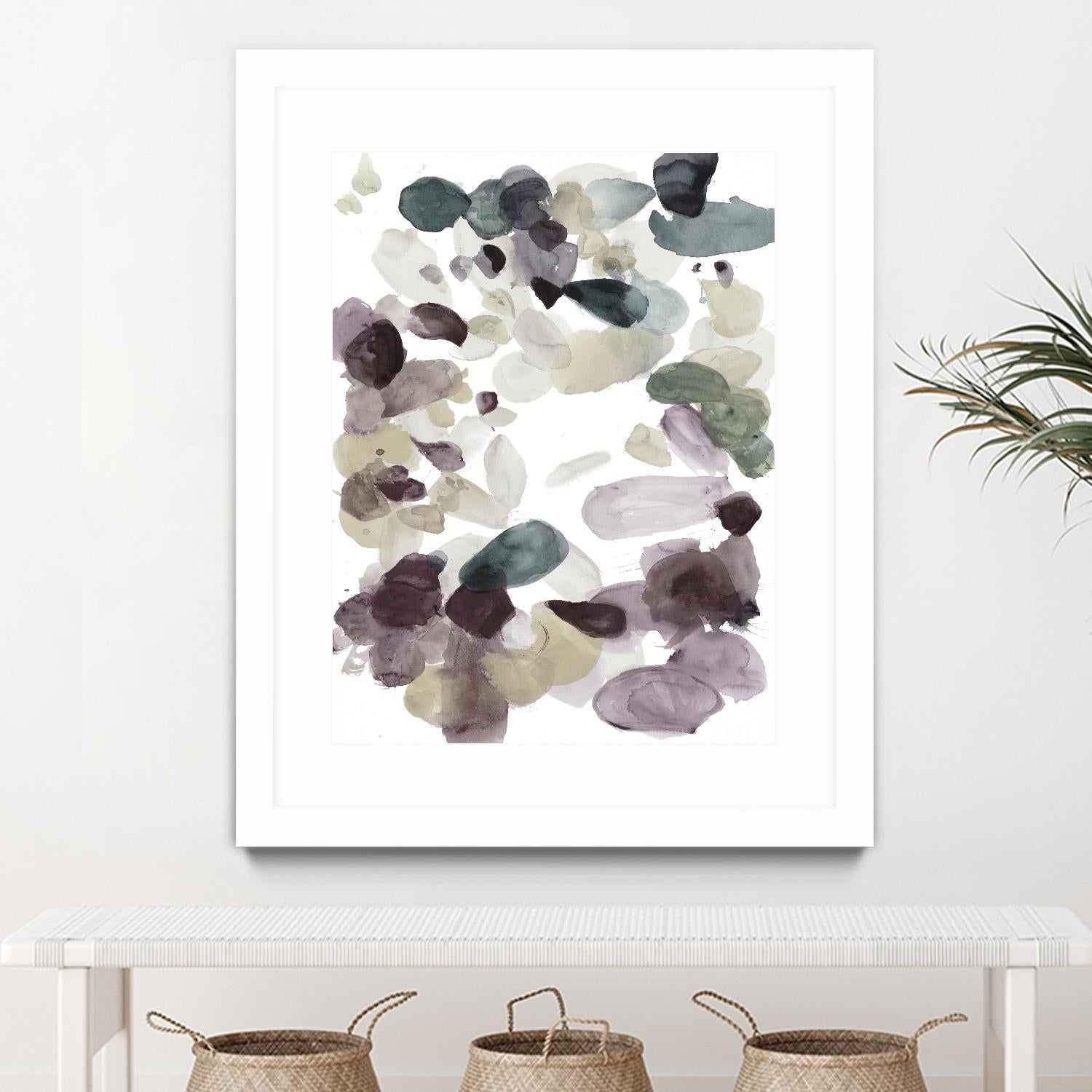 Butterfly Dance in Neutral D by Allyson Fukushima on GIANT ART - pink abstract