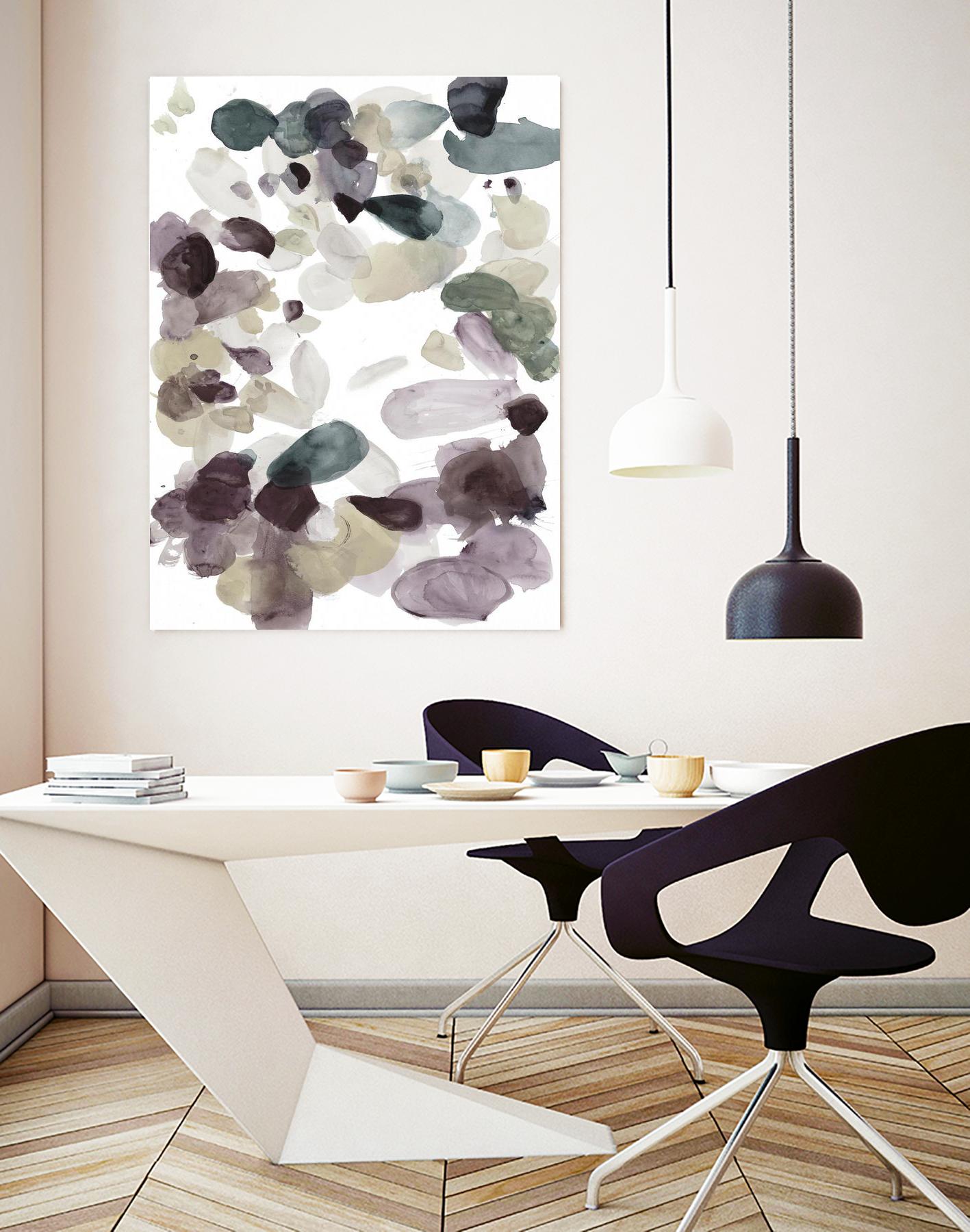 Butterfly Dance in Neutral D by Allyson Fukushima on GIANT ART - pink abstract