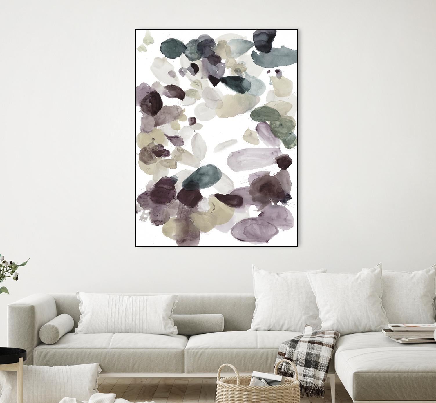 Butterfly Dance in Neutral D by Allyson Fukushima on GIANT ART - pink abstract