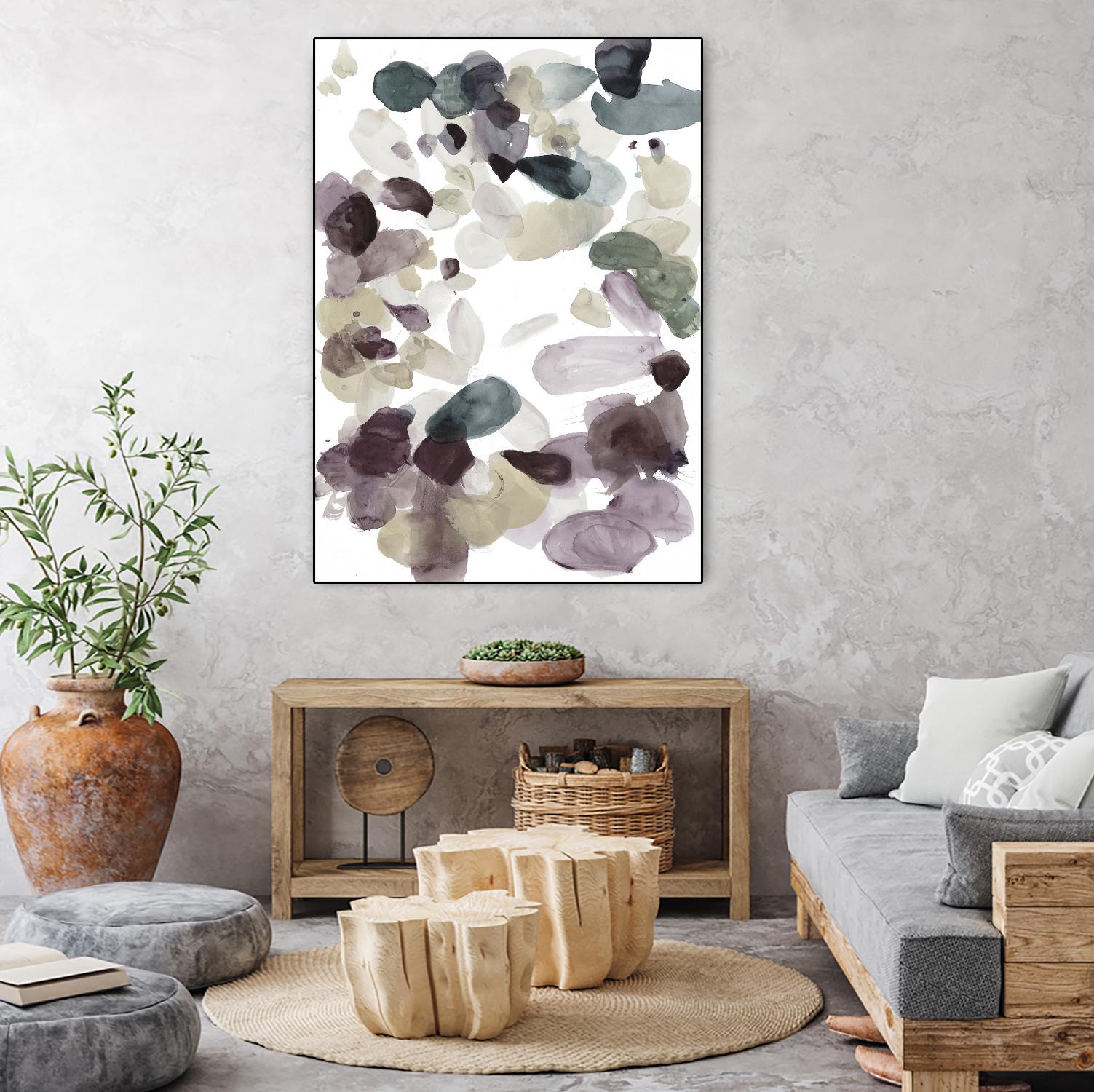 Butterfly Dance in Neutral D by Allyson Fukushima on GIANT ART - pink abstract