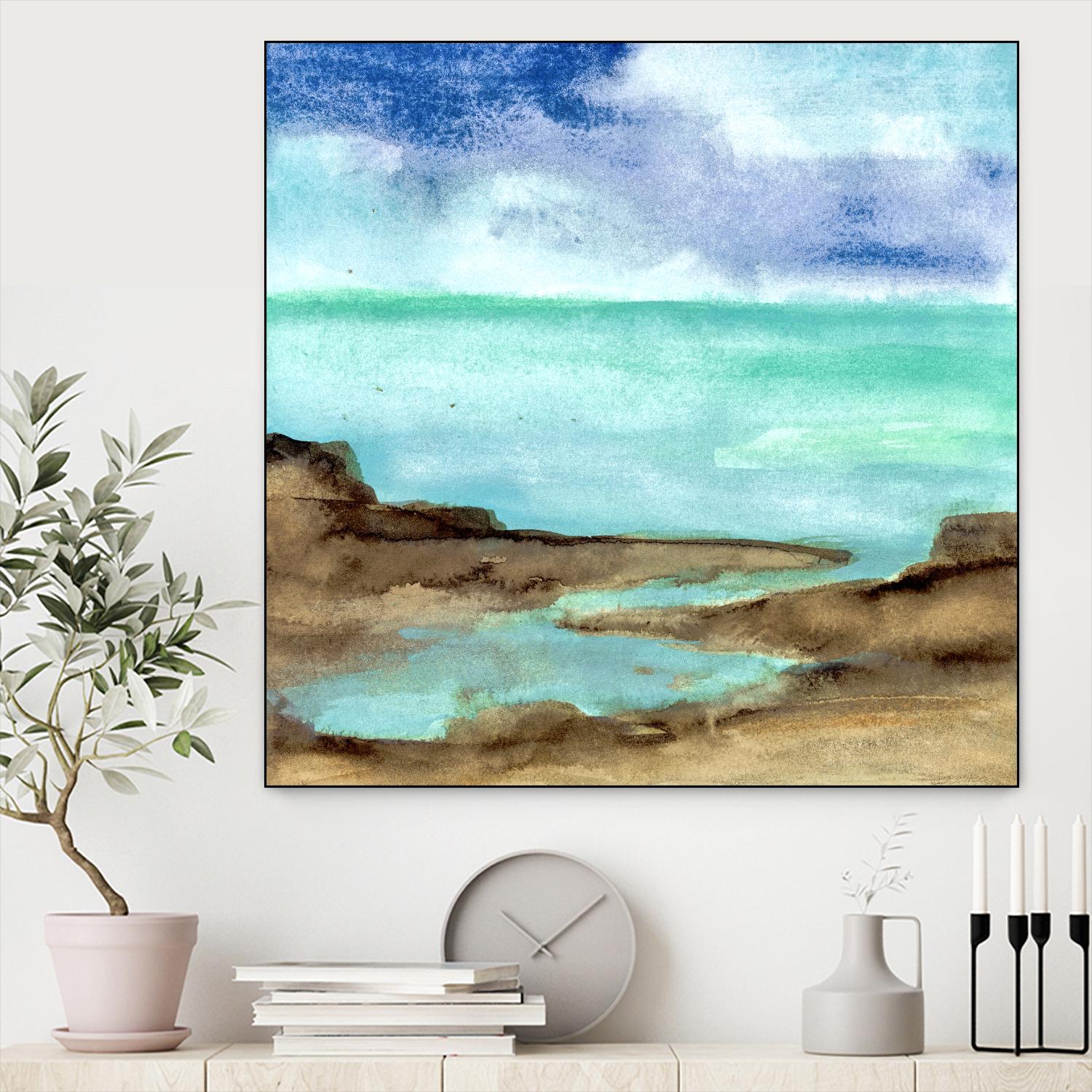 Shore VII by Chris Paschke on GIANT ART - blue sea scene