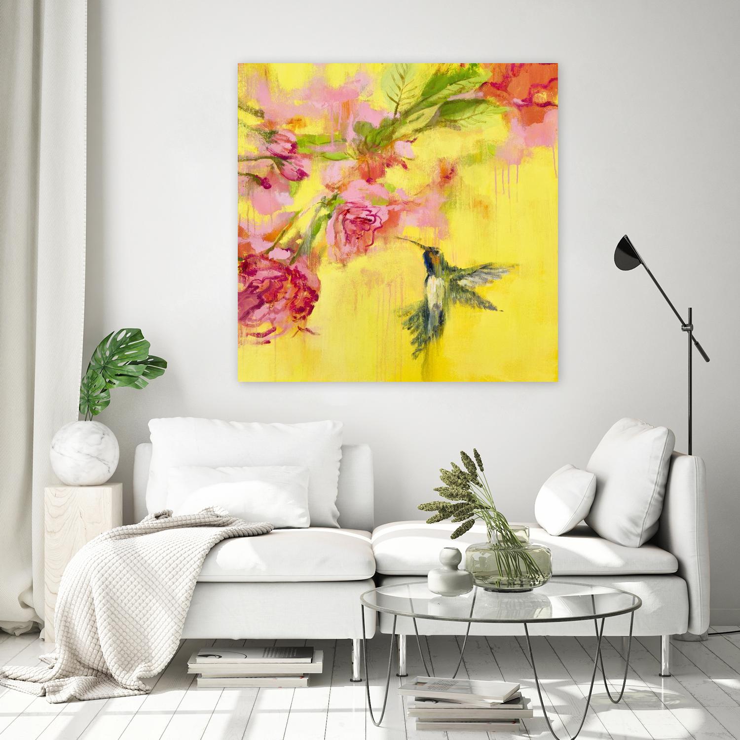 Hummingbird 1 by PN Studio on GIANT ART - pink flowers colibri