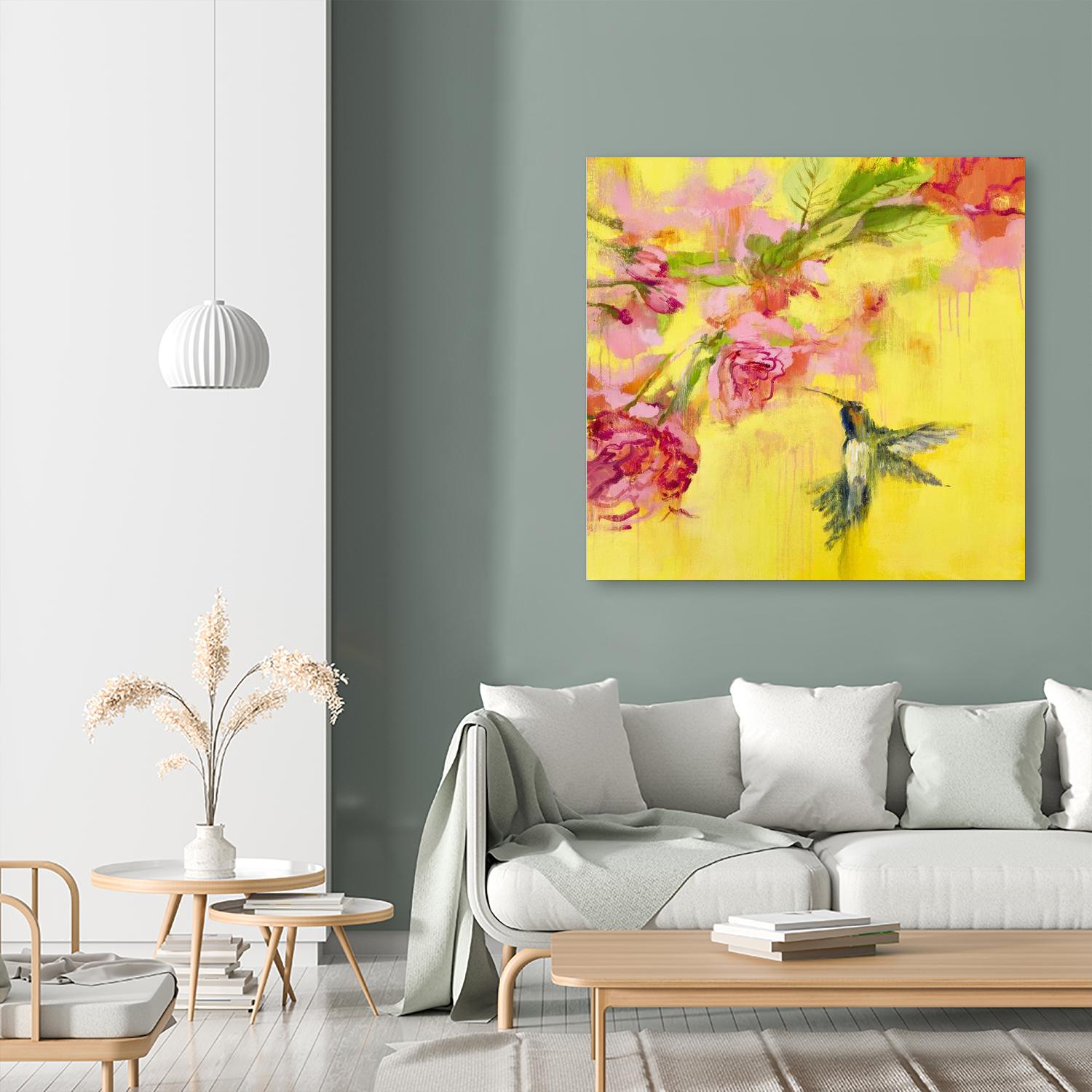 Hummingbird 1 by PN Studio on GIANT ART - pink flowers colibri