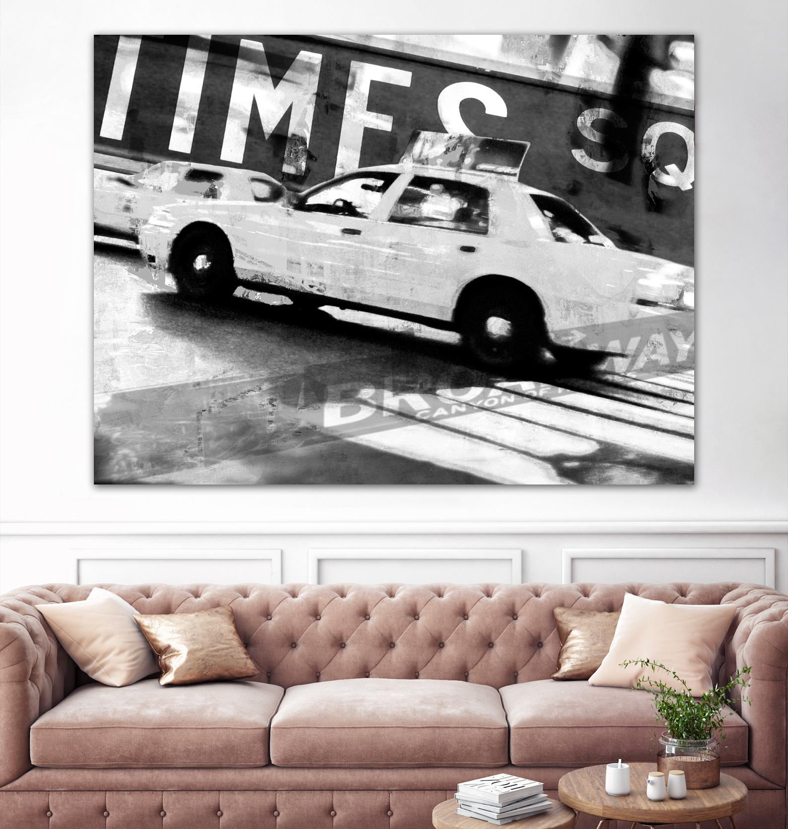 Times Square Taxi 2 by GI ArtLab on GIANT ART - black city scene