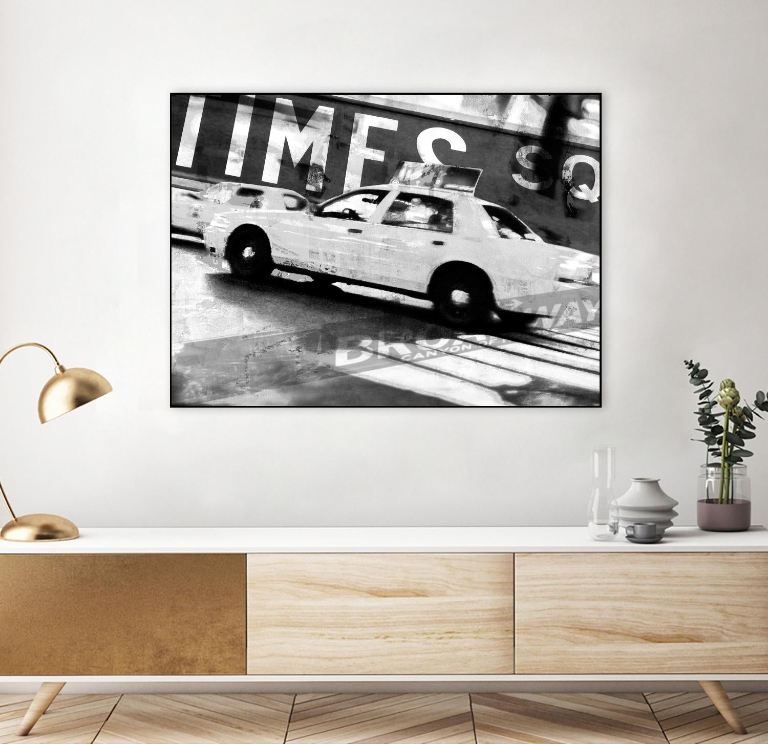 Times Square Taxi 2 by GI ArtLab on GIANT ART - black city scene