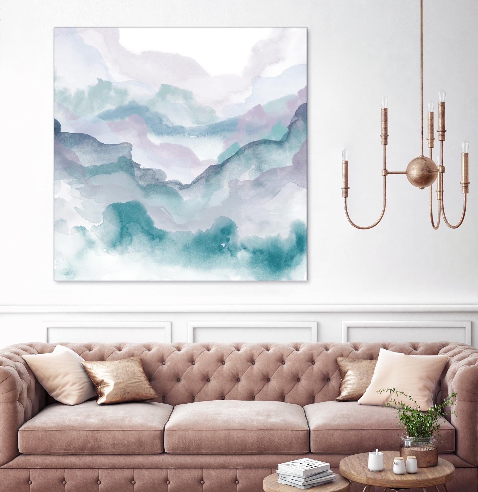 Layers of Spring D by THE Studio on GIANT ART - turquoise abstract