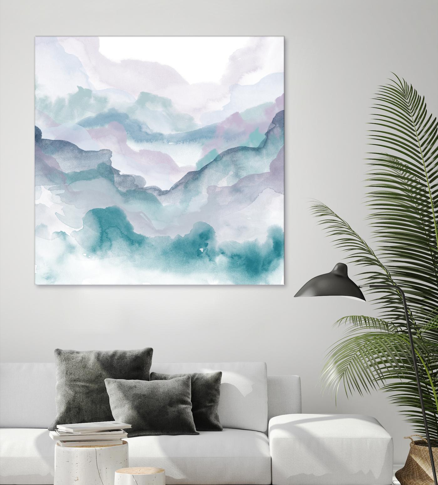 Layers of Spring D by THE Studio on GIANT ART - turquoise abstract