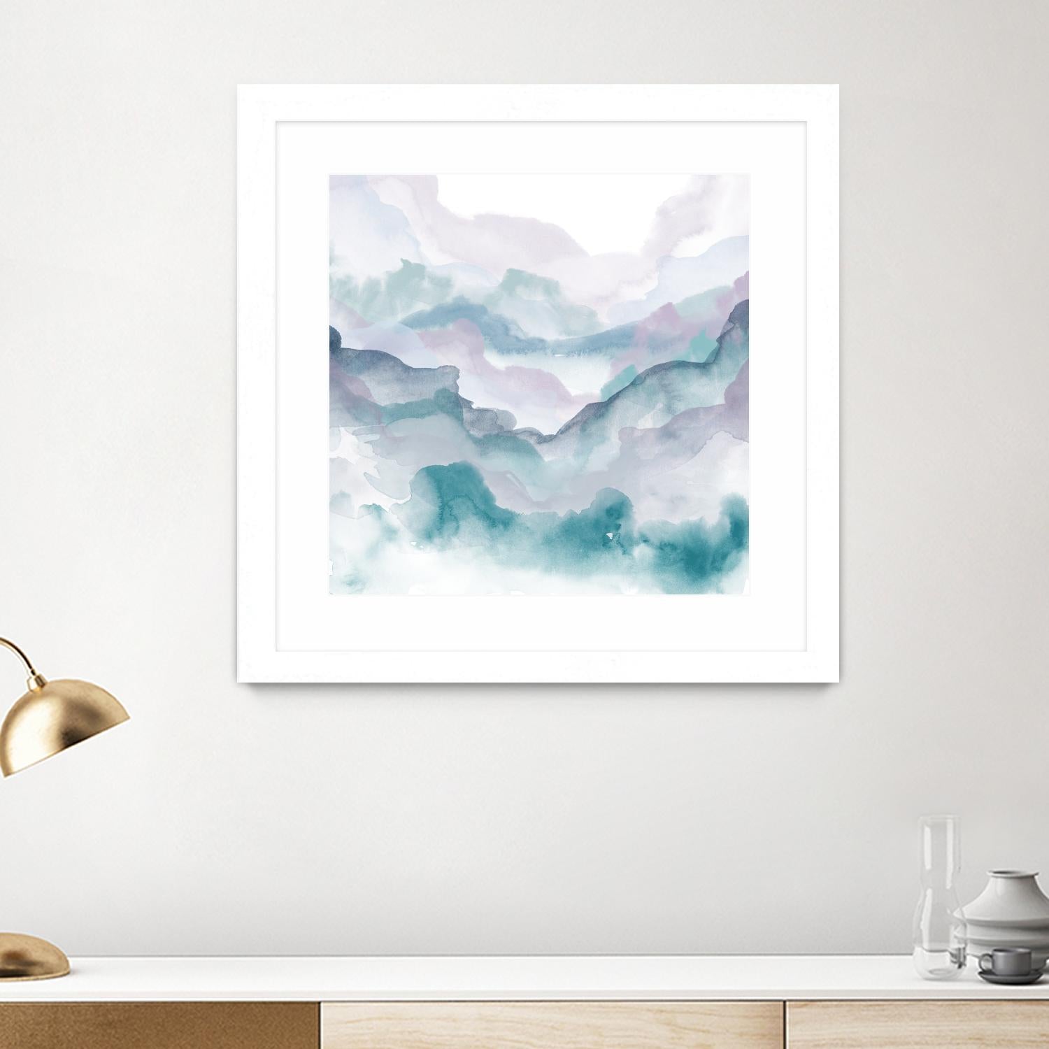 Layers of Spring D by THE Studio on GIANT ART - turquoise abstract