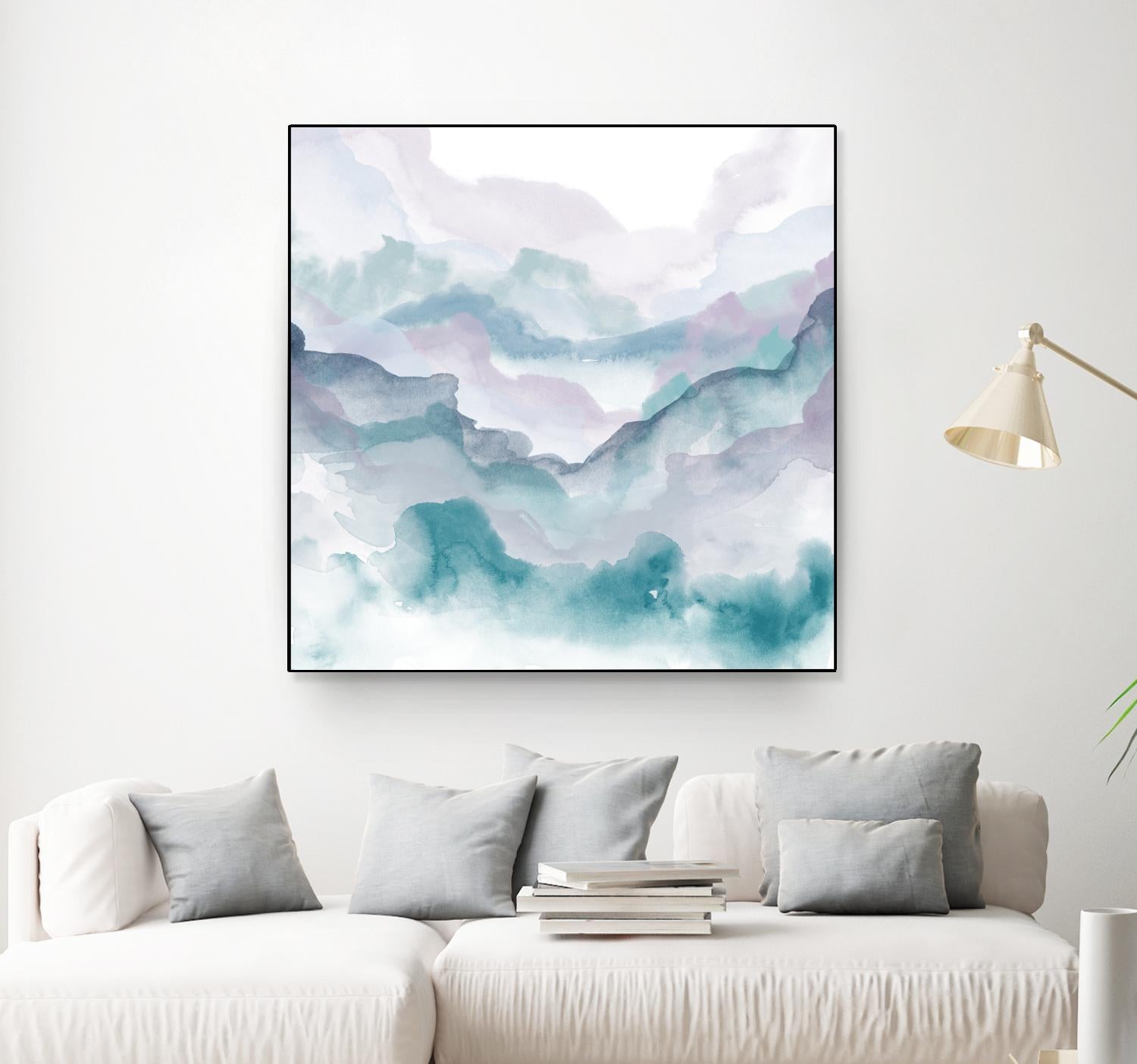 Layers of Spring D by THE Studio on GIANT ART - turquoise abstract