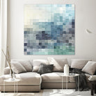 Gridded Watercolor Landscape A by THE Studio on GIANT ART - green abstract