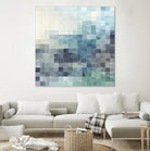 Gridded Watercolor Landscape A by THE Studio on GIANT ART - green abstract