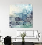 Gridded Watercolor Landscape A by THE Studio on GIANT ART - green abstract