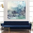 Gridded Watercolor Landscape A by THE Studio on GIANT ART - green abstract