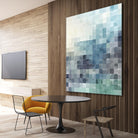 Gridded Watercolor Landscape A by THE Studio on GIANT ART - green abstract