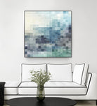 Gridded Watercolor Landscape A by THE Studio on GIANT ART - green abstract