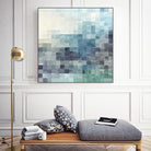 Gridded Watercolor Landscape A by THE Studio on GIANT ART - green abstract