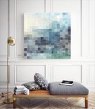 Gridded Watercolor Landscape A by THE Studio on GIANT ART - green abstract