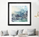 Gridded Watercolor Landscape A by THE Studio on GIANT ART - green abstract