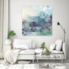 Gridded Watercolor Landscape A by THE Studio on GIANT ART - green abstract