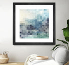 Gridded Watercolor Landscape A by THE Studio on GIANT ART - green abstract