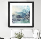 Gridded Watercolor Landscape A by THE Studio on GIANT ART - green abstract