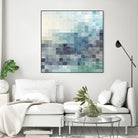 Gridded Watercolor Landscape A by THE Studio on GIANT ART - green abstract