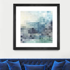 Gridded Watercolor Landscape A by THE Studio on GIANT ART - green abstract
