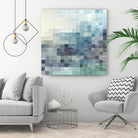 Gridded Watercolor Landscape A by THE Studio on GIANT ART - green abstract