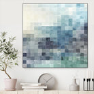 Gridded Watercolor Landscape A by THE Studio on GIANT ART - green abstract