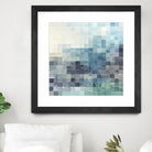 Gridded Watercolor Landscape A by THE Studio on GIANT ART - green abstract
