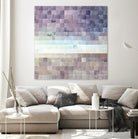 Gridded Watercolor Landscape B by THE Studio on GIANT ART - blue abstract
