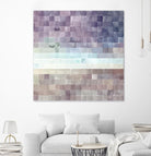 Gridded Watercolor Landscape B by THE Studio on GIANT ART - blue abstract