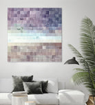 Gridded Watercolor Landscape B by THE Studio on GIANT ART - blue abstract