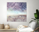 Gridded Watercolor Landscape B by THE Studio on GIANT ART - blue abstract