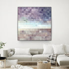 Gridded Watercolor Landscape B by THE Studio on GIANT ART - blue abstract