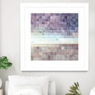 Gridded Watercolor Landscape B by THE Studio on GIANT ART - blue abstract