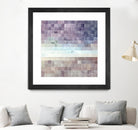 Gridded Watercolor Landscape B by THE Studio on GIANT ART - blue abstract