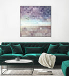Gridded Watercolor Landscape B by THE Studio on GIANT ART - blue abstract