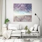 Gridded Watercolor Landscape B by THE Studio on GIANT ART - blue abstract