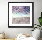 Gridded Watercolor Landscape B by THE Studio on GIANT ART - blue abstract