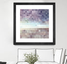 Gridded Watercolor Landscape B by THE Studio on GIANT ART - blue abstract