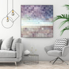 Gridded Watercolor Landscape B by THE Studio on GIANT ART - blue abstract