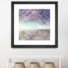 Gridded Watercolor Landscape B by THE Studio on GIANT ART - blue abstract