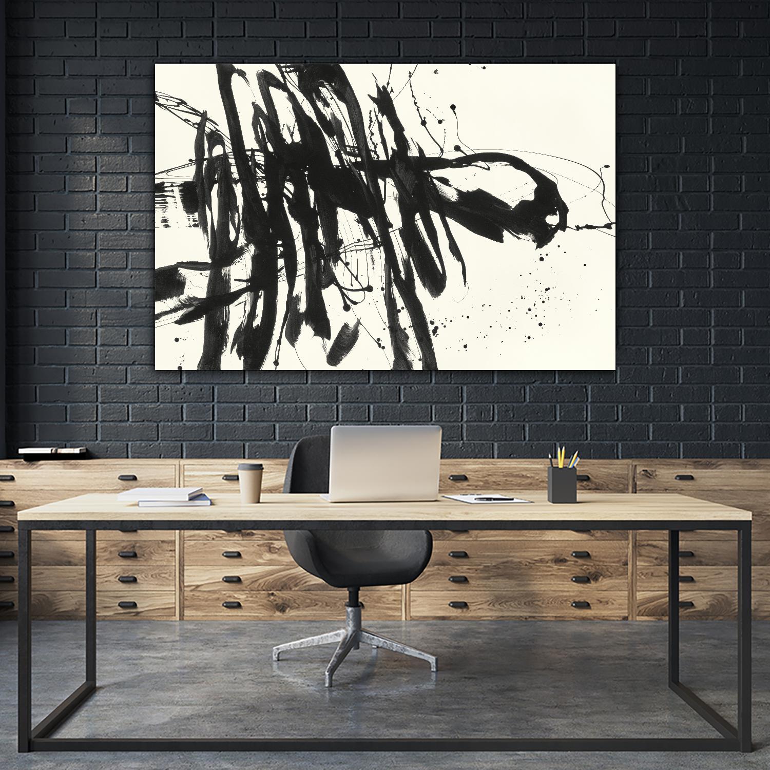 Marked 3 by Paul Ngo on GIANT ART - black abstract