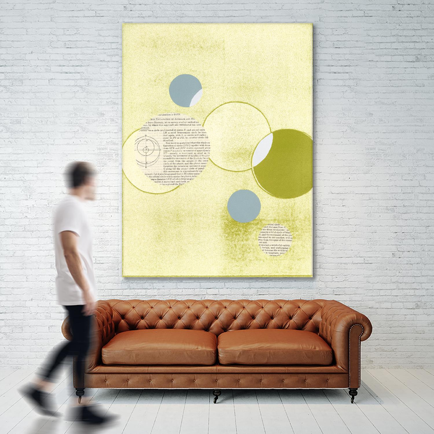 Light Lime Word Bubble by Mary Margaret Briggs on GIANT ART - green abstract