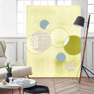 Light Lime Word Bubble by Mary Margaret Briggs on GIANT ART - green abstract