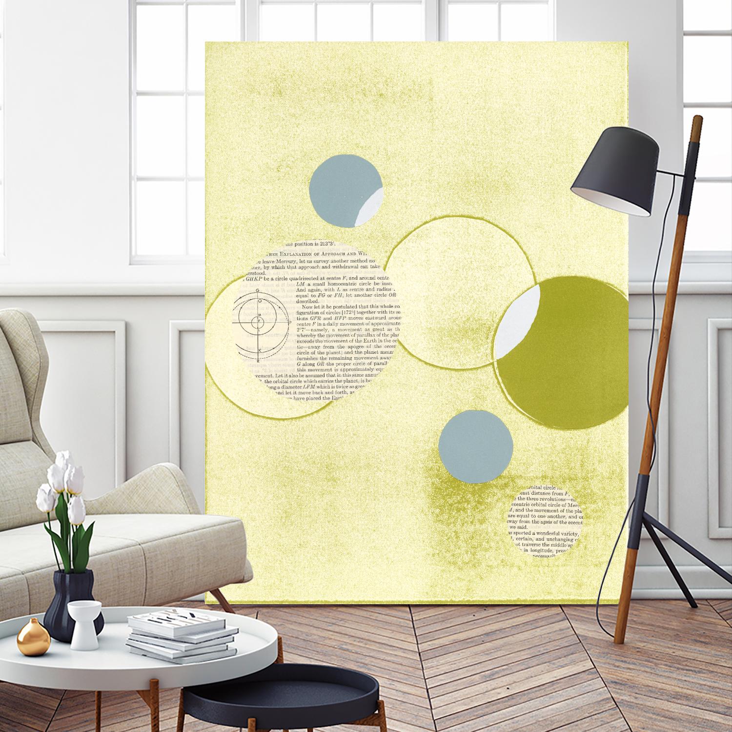 Light Lime Word Bubble by Mary Margaret Briggs on GIANT ART - green abstract