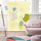 Light Lime Word Bubble by Mary Margaret Briggs on GIANT ART - green abstract