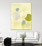 Light Lime Word Bubble by Mary Margaret Briggs on GIANT ART - green abstract