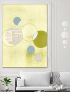 Light Lime Word Bubble by Mary Margaret Briggs on GIANT ART - green abstract